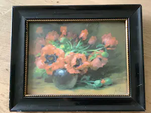Willem Johannes Schutz - Zwarte Vaas met bloemen kopen? Bied vanaf 50!