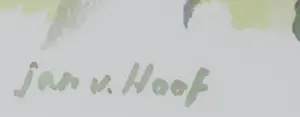 Jan van Hoof - Aquarel, San Antonio - Ingelijst kopen? Bied vanaf 50!