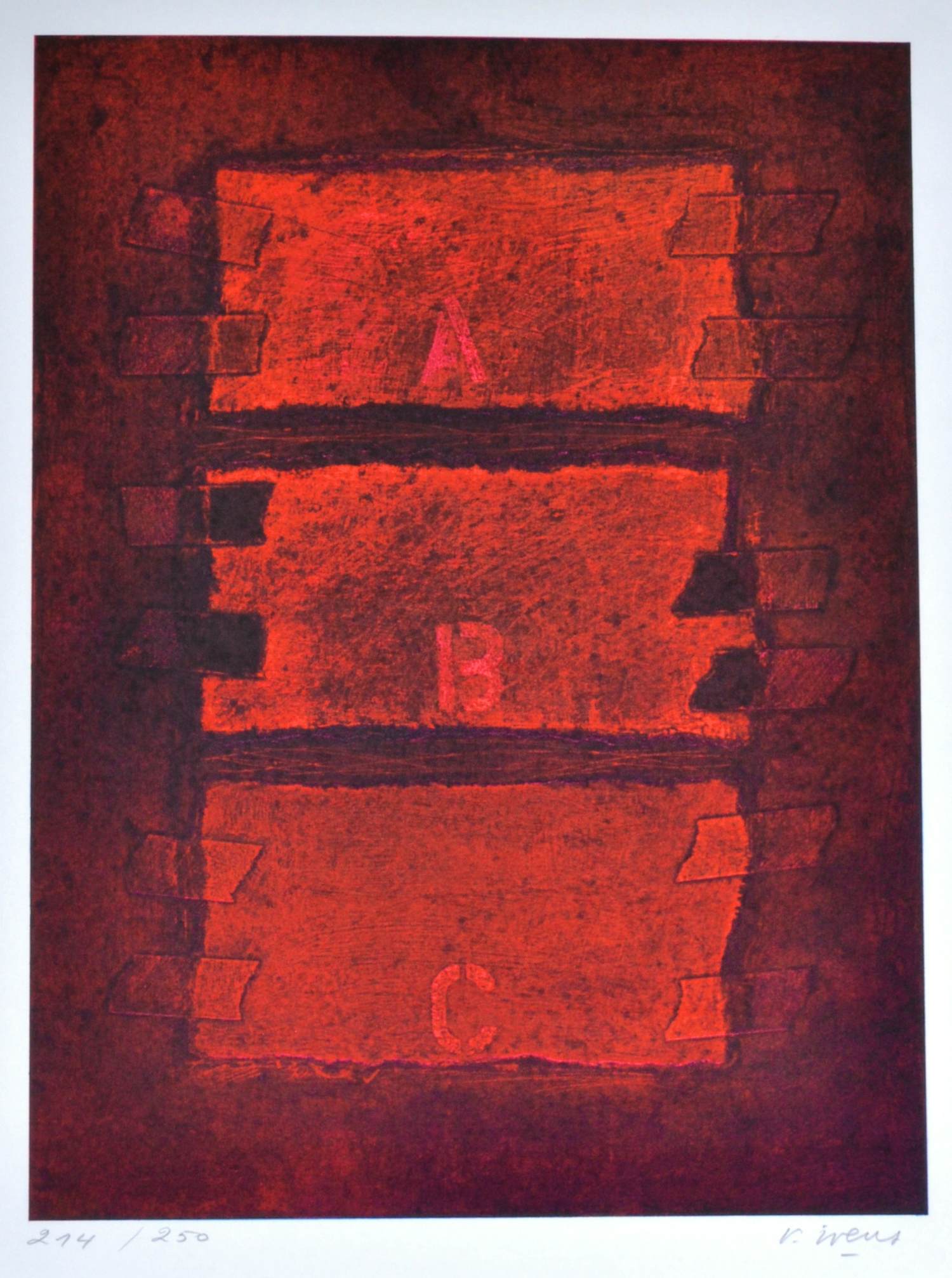 Renaat Ivens - Zeefdruk - Gesigneerd - 54x42 cm - 1977 kopen? Bied vanaf 50!