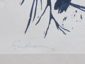 Har Sanders - Landschap met bomen - Linosnede kopen? Bied vanaf 50!