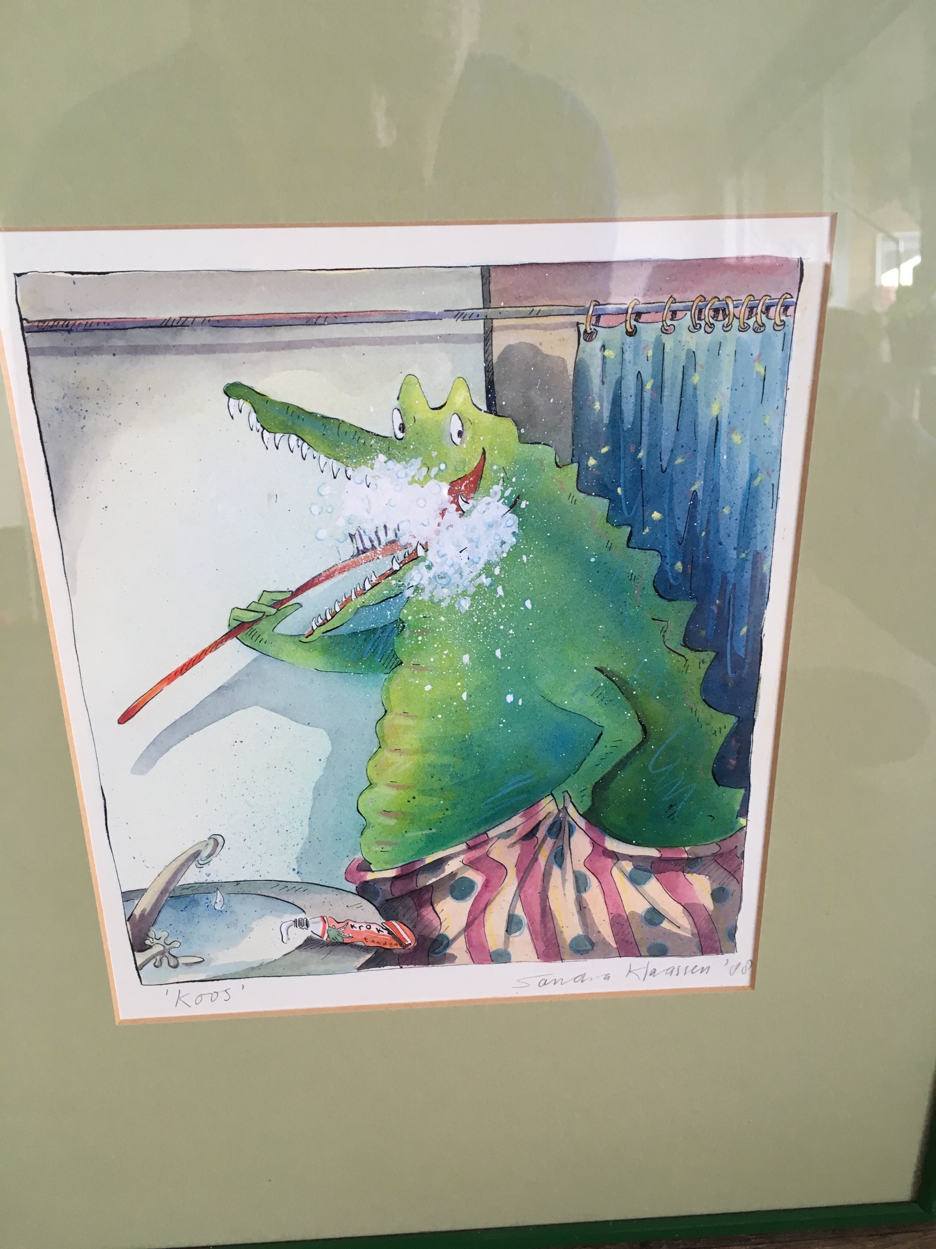 Sandra Klaassen - Zeefdruk ‘ Koos ‘ ingelijst. kopen? Bied vanaf 40!