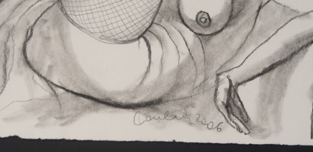 Valery Konevin - Valery Konevin: Potloodtekening, Erotische scene - Ingelijst kopen? Bied vanaf 80!