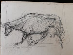 Johan Dijkstra - Potloodschets kopen? Bied vanaf 60!