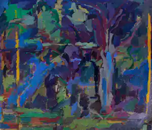 Frits van der Zander - Olieverf op doek: landschap - 1990(zeer groot) verkauft für € 699!