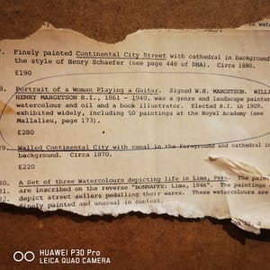 William Henry Margetson - vrouw spelend op een romantische gitaar kopen? Bied vanaf 500!