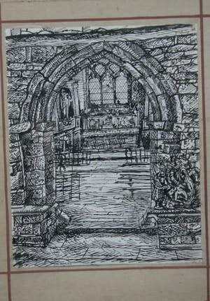 Herman Bieling - "Locronan"(Bretagne) - inkttekening - 1962 - laatste keer! kopen? Bied vanaf 49!