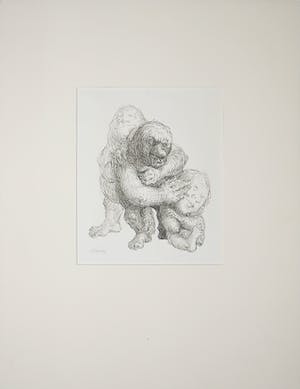 Lucie Kurpershoek-Visser - Inkttekening, Het gezin kopen? Bied vanaf 10!