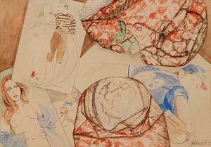 Jacob Schot - De doffe glans van het spel - 1976 - aquarel op papier kopen? Bied vanaf 20!