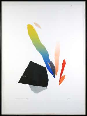 Gerard 't Hart - Litho, Zonder titel - Ingelijst verkocht voor € 35!