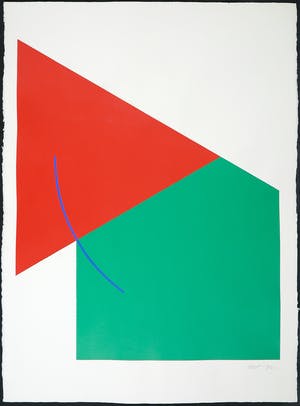 Nigel Kent - Acryl op papier, Geometrische compositie kopen? Bied vanaf 1!