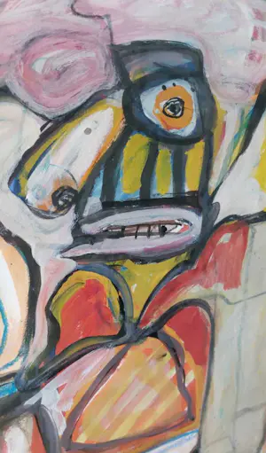 Lucebert - grote gemengde techniek op papier, handgesigneerd en ingelijst kopen? Bied vanaf 1500!