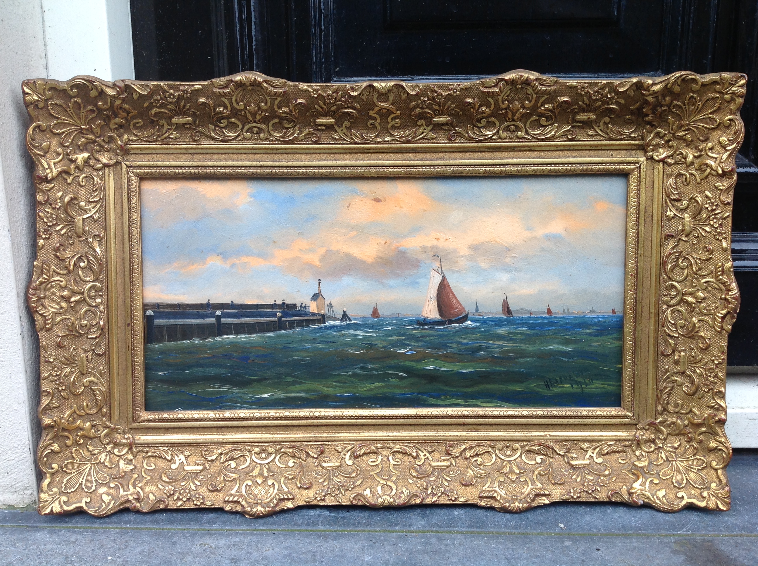 Haaike Abraham Jaarsma - Scheepjes langs de kustlijn, C781-2 kopen? Bied vanaf 250!