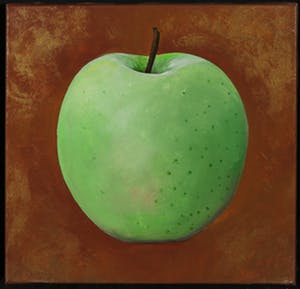 Mylene Vrolijk - Acryl op doek, Tweeluik groene appels kopen? Bied vanaf 35!