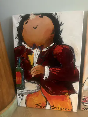 Theo Broeren - Drieluik “restaurant” kopen? Bied vanaf 150!