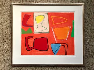 Dolf Verlinden - Zonder Titel - Handgesigneerd & Ingelijst met Passepartout (1995) kopen? Bied vanaf 130!