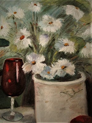 Niet of onleesbaar gesigneerd - omstreeks 1950 geschilderd olieverf stilleven kopen? Bied vanaf 1!