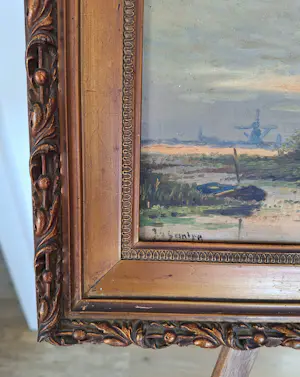 Onbekend - Gesigneerd - Landschap met molens - 19e eeuw kopen? Bied vanaf 10!