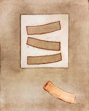 Jan Montyn - Signalen, aquatint ets (kleine oplage) verkocht voor € 115!