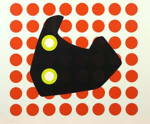 Han Schuil - Zeefdruk op plastic, Zonder titel - Ingelijst verkocht voor € 80!