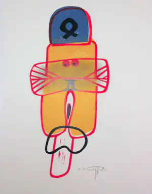 Adrian de Gijzel - Hout en linosnedes, Lot van 4 abstracte composities kaufen? Bieten Sie von 70!