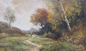 Toon Wildeboer - duinlandschap met figuur kopen? Bied vanaf 10!