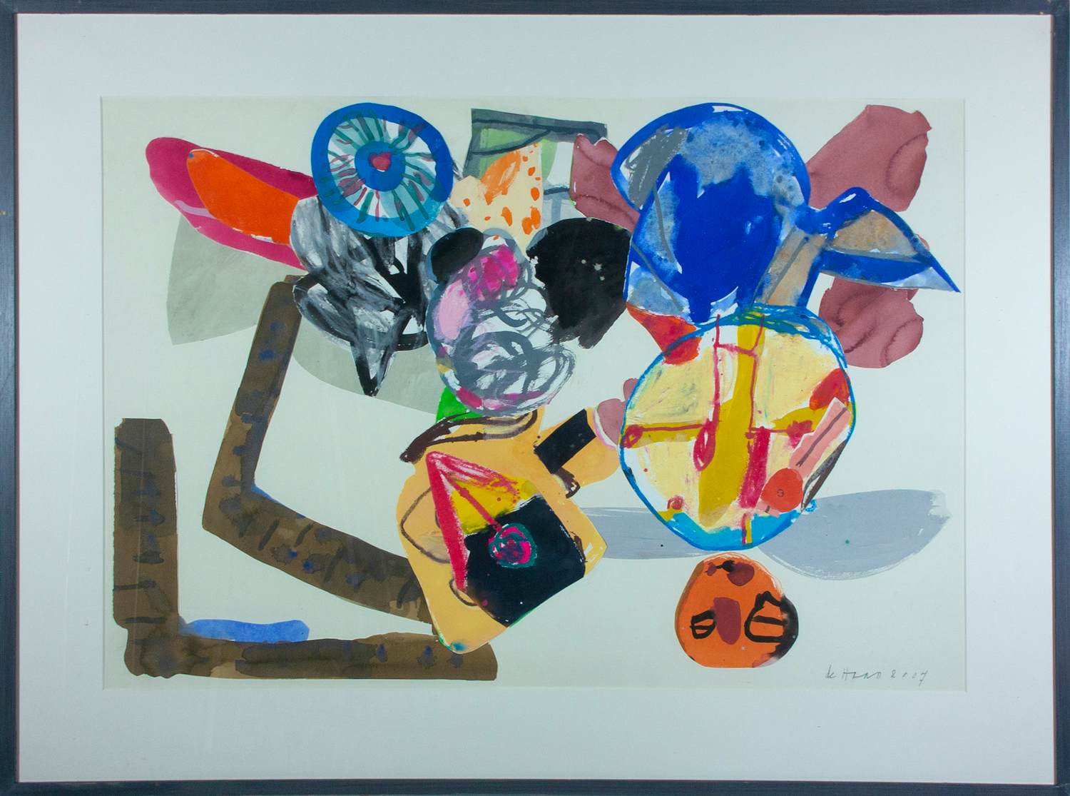 Jurjen de Haan - Collage van tekeningen, Zonder titel - Ingelijst (Groot) kopen? Bied vanaf 150!