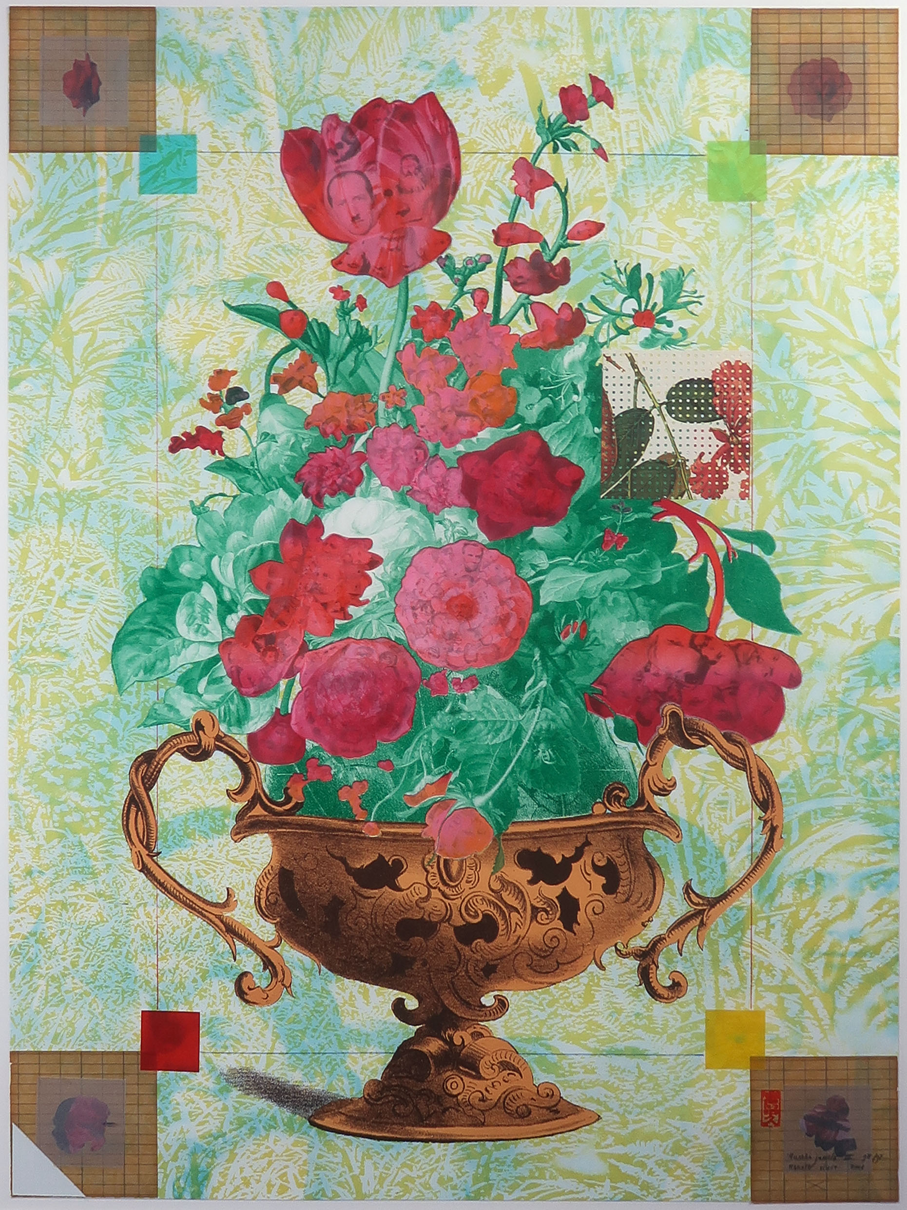 Harald Vlugt - Zeefdruk en collage, Human Jungle III - Ingelijst (Groot) kopen? Bied vanaf 50!