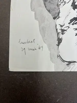Lucebert - ' Blindeman' - mooie en originele inkttekening uit 1962 in goede staat kopen? Bied vanaf 400!