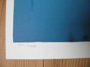 Paul Wunderlich - Tete d' une femme, bleu - Lithografie - Handgesigneerd kaufen? Bieten Sie von 65!