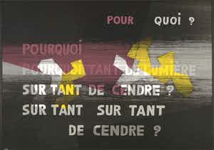 Michel Seuphor - Zeefdruk, Pour quoi? verkocht voor € 40!