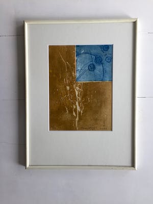 Jan Montyn - Abstracte Compositie - Ets, Prachtig Ingelijst kopen? Bied vanaf 110!