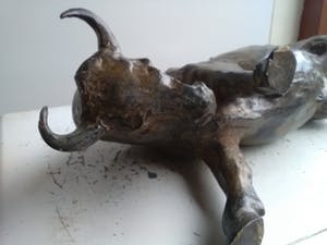 Pierre Chenet - Stier in brons getekend kopen? Bied vanaf 275!