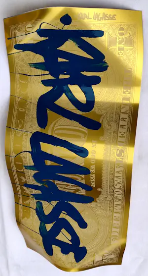 Karl Lagasse - ONE DOLLAR GOLD KARL LAGASSE – Skulptur kopen? Bied vanaf 500!