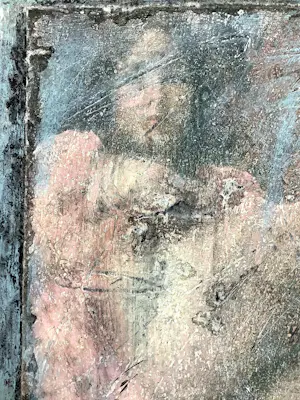 Ad Snijders - Vrouw in roze en blauw kopen? Bied vanaf 185!