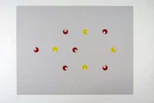 Peter Jordaan - Kleurenzeefdruk YELLOW & RED Handgesigneerd. verkocht voor € 35!