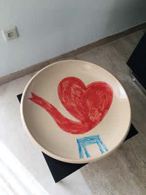 Klaas Gubbels - uniek keramieken schaal (52cm doorsnede) verkocht voor € 550!