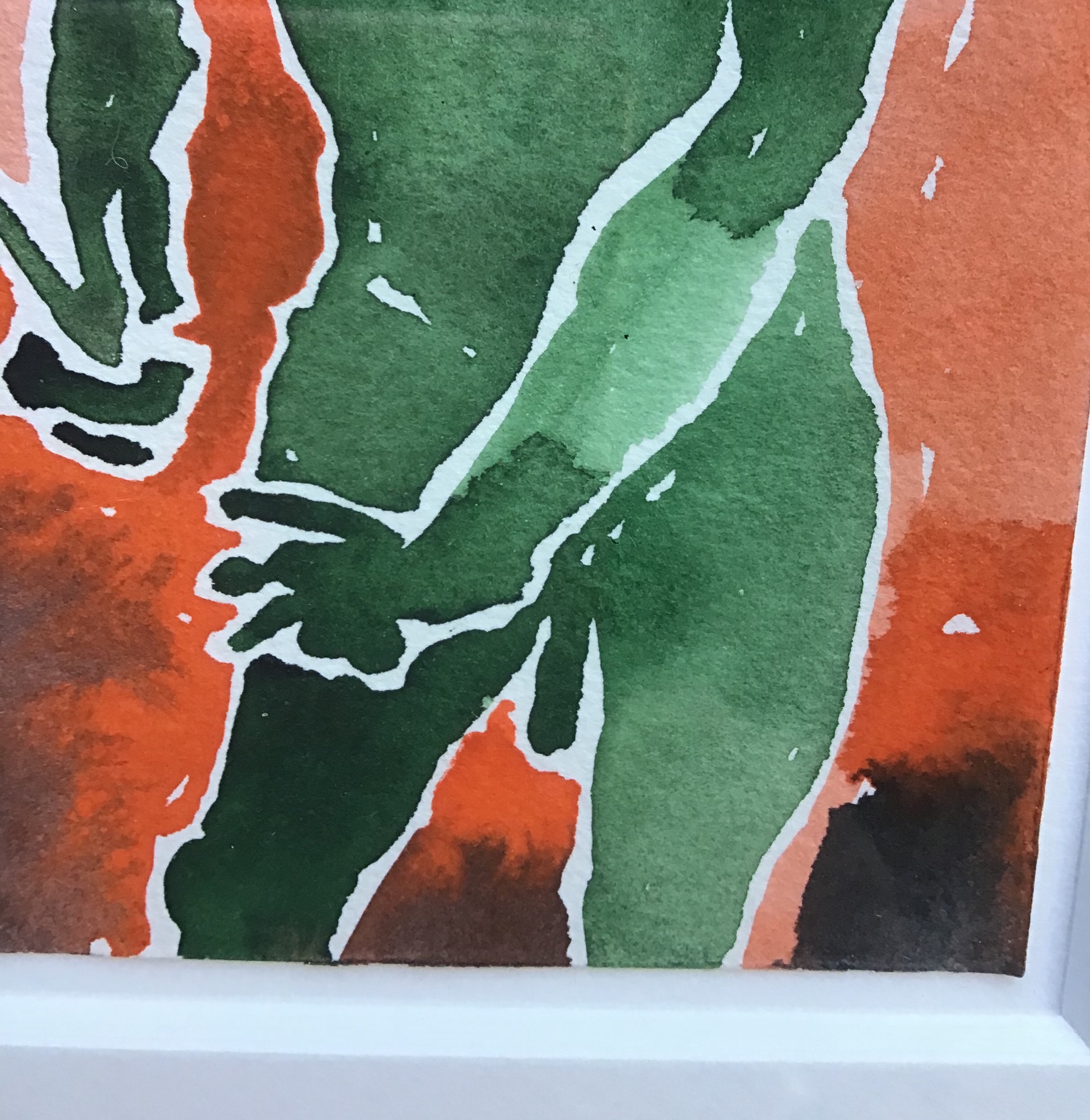 Henri de Haas - Aquarel, man met knuppel,gesigneerd, ingelijst kopen? Bied vanaf 40!