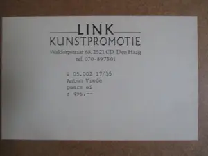 Anton Vrede - Ingelijste lino "Paars ei" kopen? Bied vanaf 1!