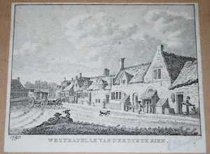 Carel Frederik Bendorp (I) - Westkapelle, Zeeland - gravure 1792 - uniek handgesigneerd - kaufen? Bieten Sie von 50!