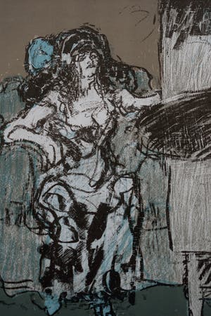 Kurt Lob - Litho - Zelfportret als schilder en zijn model kopen? Bied vanaf 75!