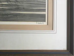 Roger Hebbelinck - Fraai ingelijste kleuren ets met Vlaams herfstlandschap kopen? Bied vanaf 40!