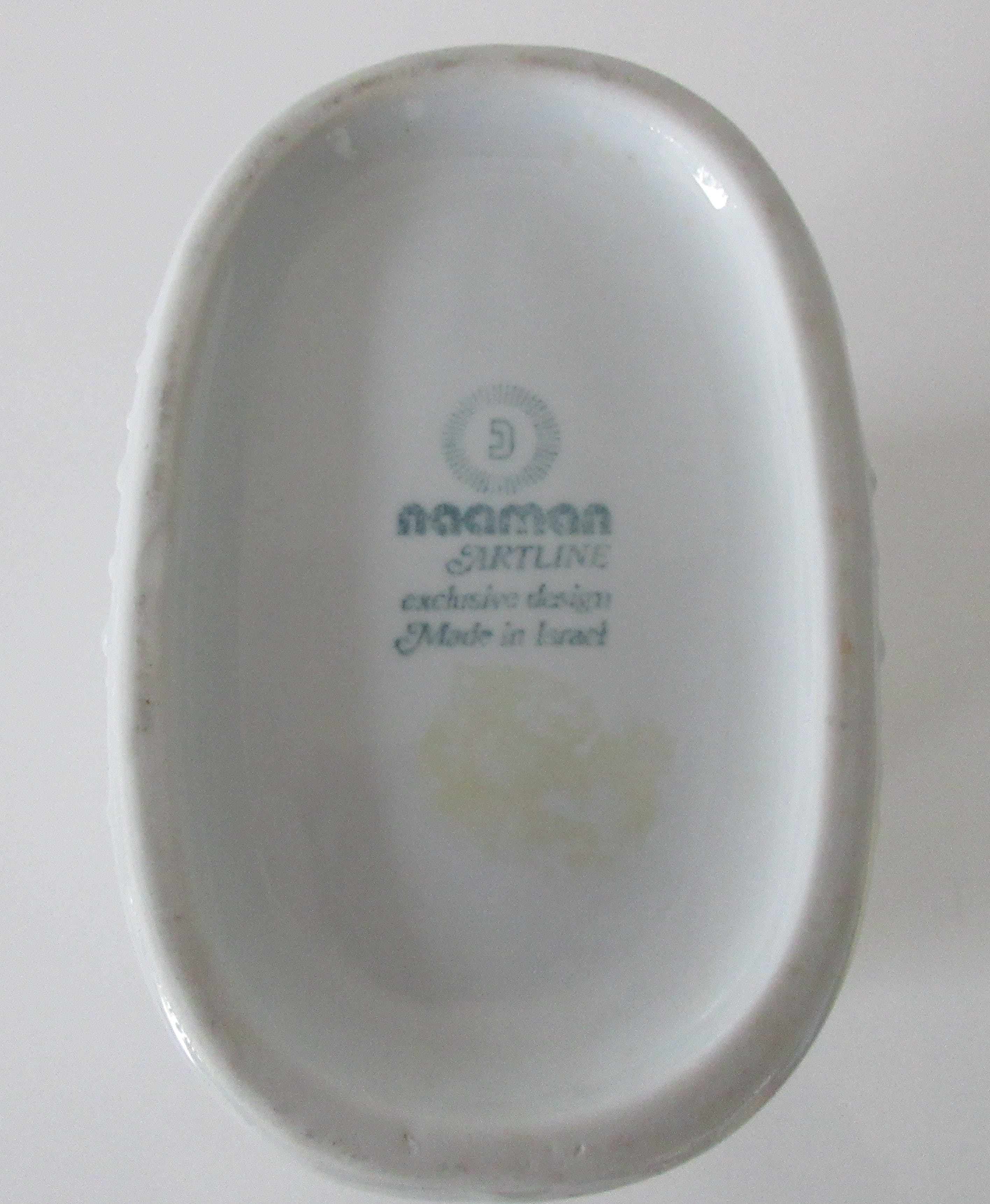 Naaman Porcelain Israel - Op Art Design ovale porseleinen vaas kopen? Bied vanaf 1!