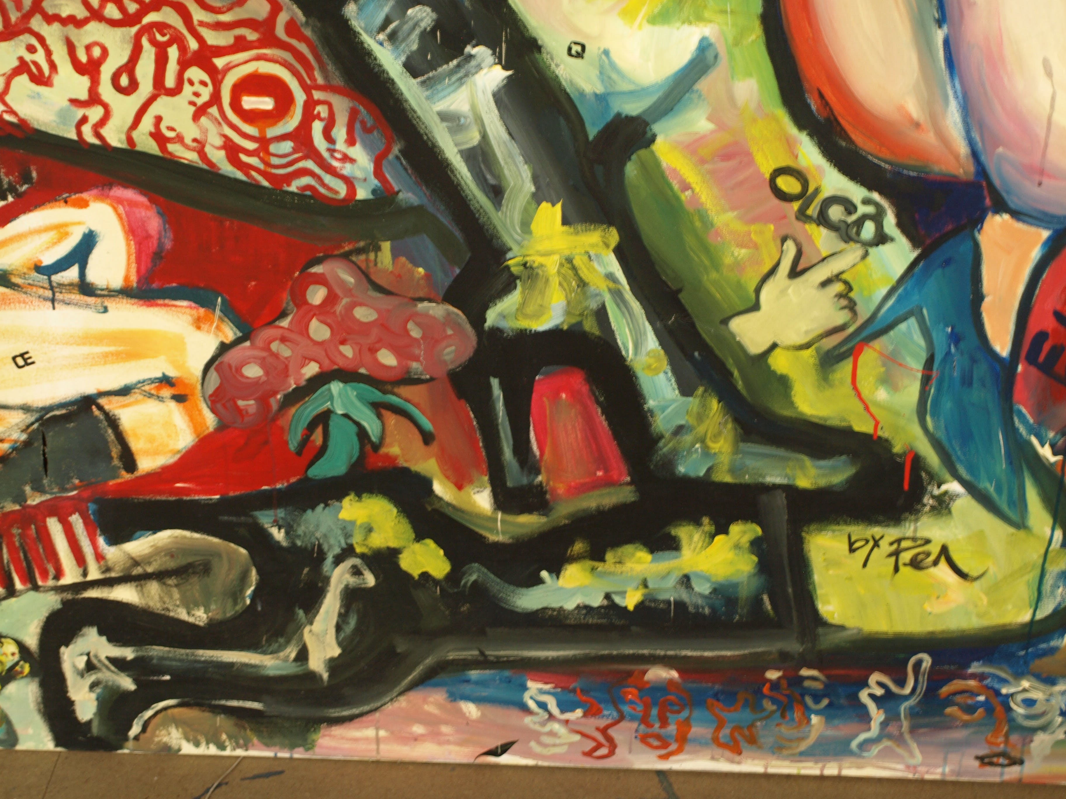 Peter Klashorst - Acrylverf op doek – “Billen” – Zeer GROOT - ca. 1995 kopen? Bied vanaf 1!