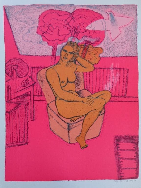 Corneille - ORANJE NAAKT / KLEURZEEFDRUK / 74x55cm / SIG / 1988 kopen? Bied vanaf 195!