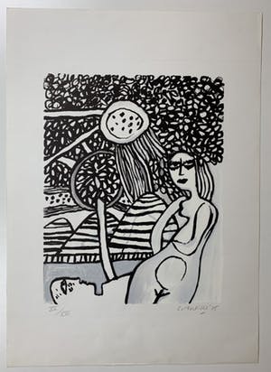 Corneille - kleurenzeefdruk - 'Sous les feuillages' - 1975 kopen? Bied vanaf 250!