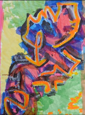 Ernst Vijlbrief - ABSTRACTIE / ORIGINEEL WERK / 99x64cm / SIG / 1994 kopen? Bied vanaf 90!