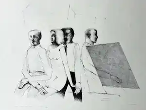 Kees Spermon - Gesigneerde litho - "Conversation piece grey" - 90/190 - 1973 verkauft für € 45!