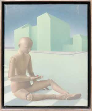 Dora van der Veen - Olieverf op doek, Zebrapad - Ingelijst verkocht voor € 200!