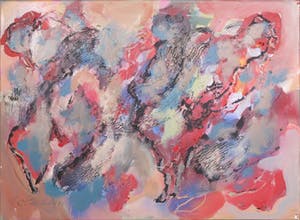 Bert Braam - Acryl op doek, Ajuna 3 kopen? Bied vanaf 1!
