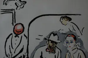 Kees van Dongen - Pochoir - Wijntje drinken - 1925 kopen? Bied vanaf 300!